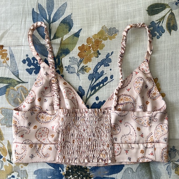 NWOT Silk Zara Printed Crop Top - Picture 3 of 3